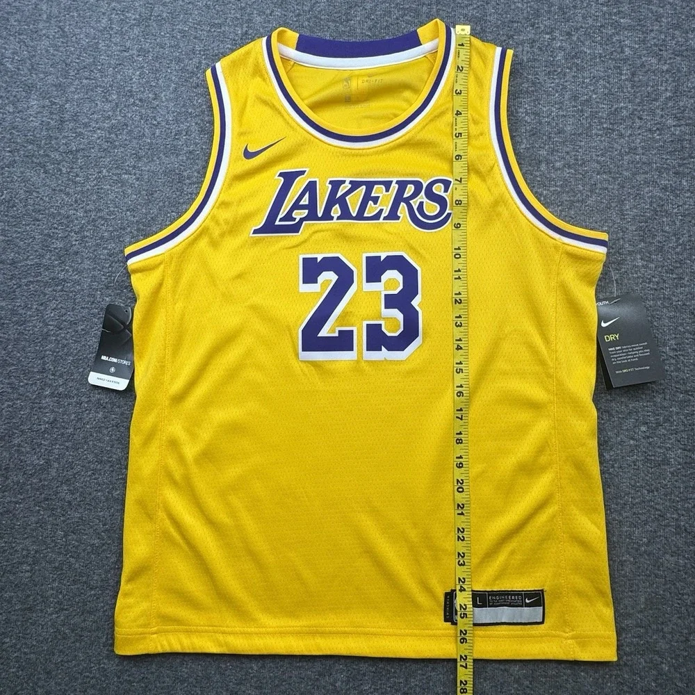 Nike‎ Lakers Jersey Lebron James #23 Youth Large L Los Angeles Swingman Dri-Fit